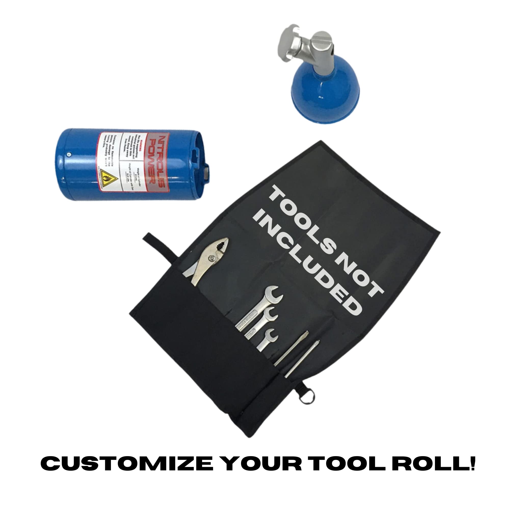 Blue Nitrous Power Storage Container and Tool Roll