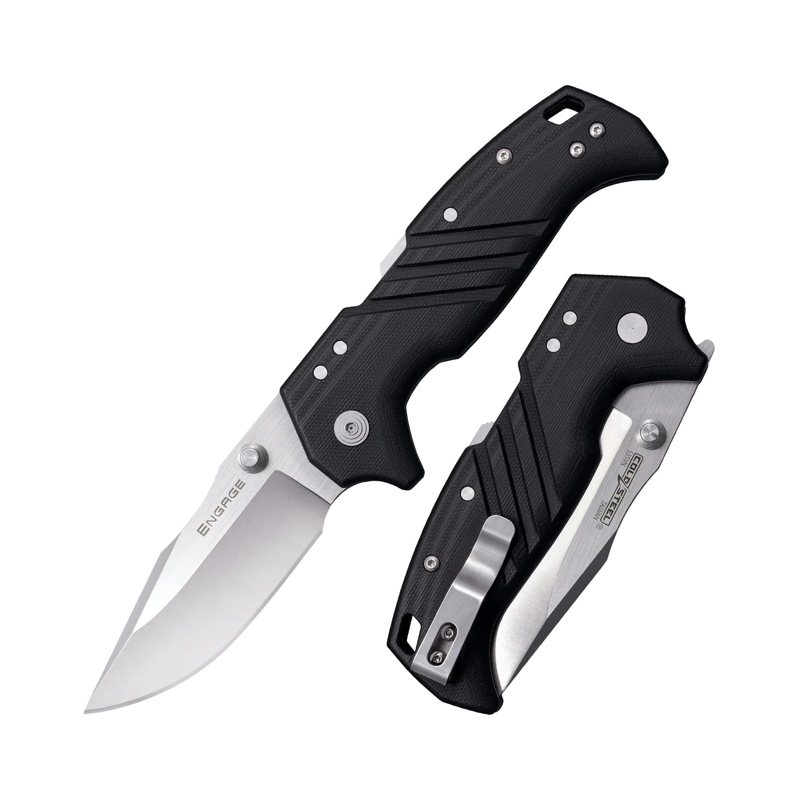 3" COLD STEEL Engage S35VN Razor-Sharp Clip Point Blade 4.25" G-10 Handle Everyday Carry Tactical Folding Knife with Atlas Lock