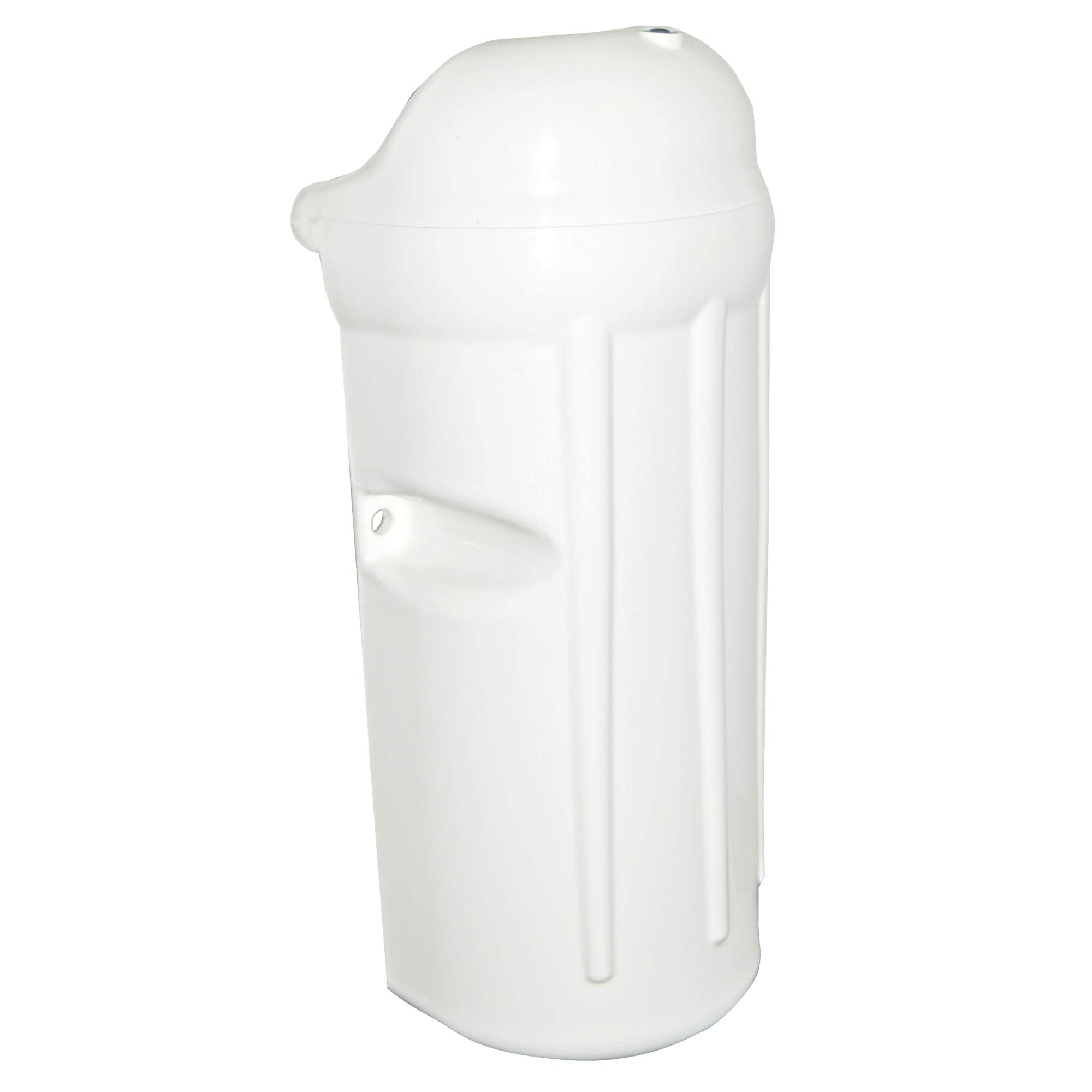 7" x 17" White Dock Post Bumper with Inflation Valve, Taylor Made, Slides Over 1.5" Dock Pipe, Protects Boats, Made in the USA - 2020108507