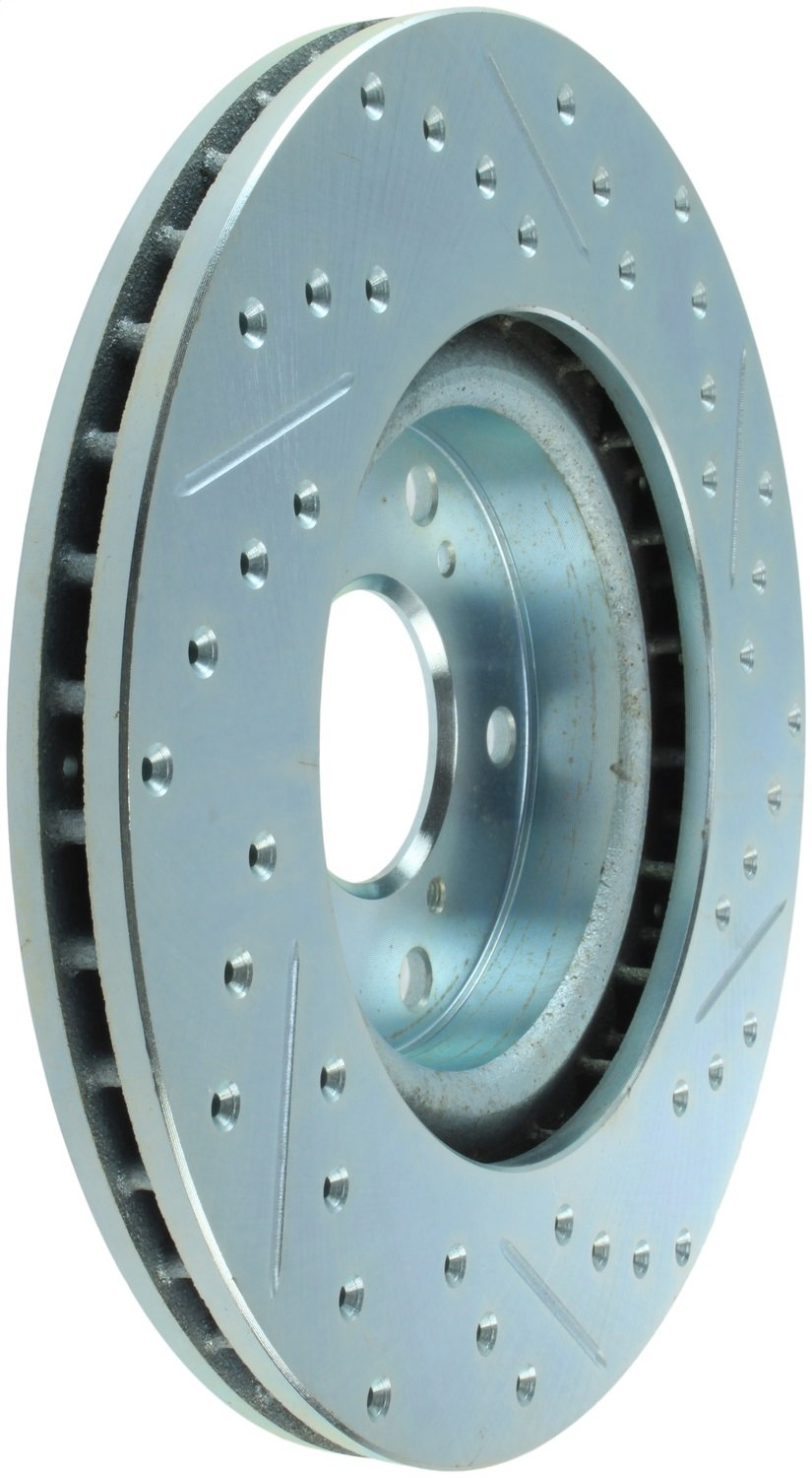 StopTech Select Sport 227.40057R Front Right Drilled/Slotted Disc Brake Rotor - Fits Audi, Porsche Macan Vehicles