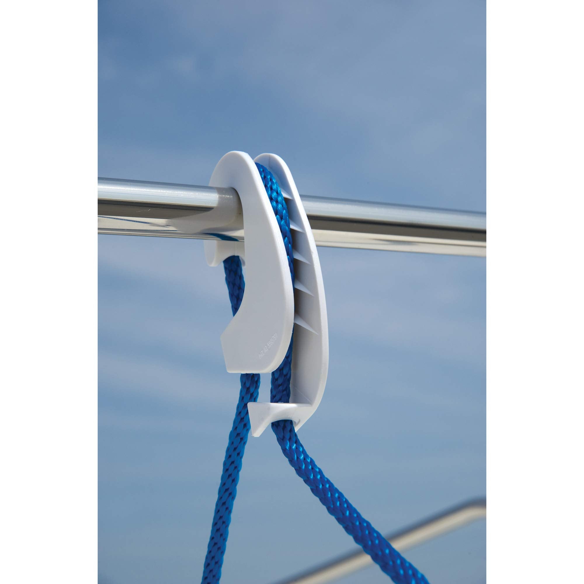 Boat Fender Hanger Taylor Made Products 1109 (Clip Rail Mount, Up to 1.25-Inch Rails) White