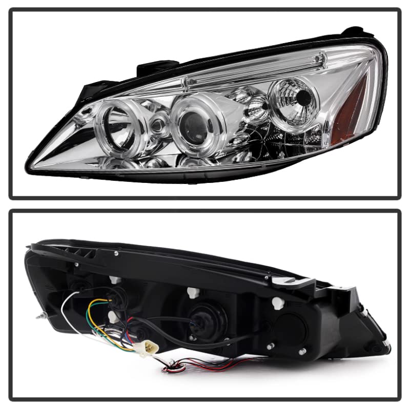 Chrome/Clear Spyder Auto 5011602 LED Halo Projector Headlights