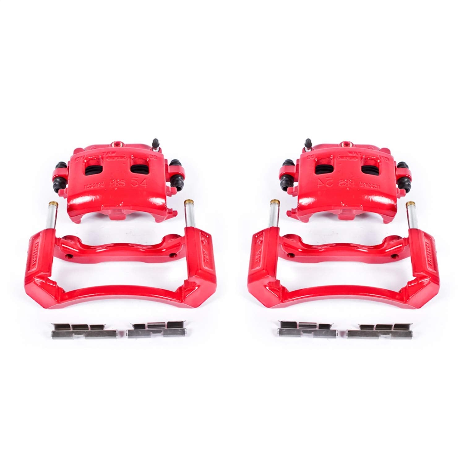Power Stop S4832 Front Pair of High-Temp Red Powder Coated Calipers For Dodge Ram 1500 2002-2005 [Model Specific]