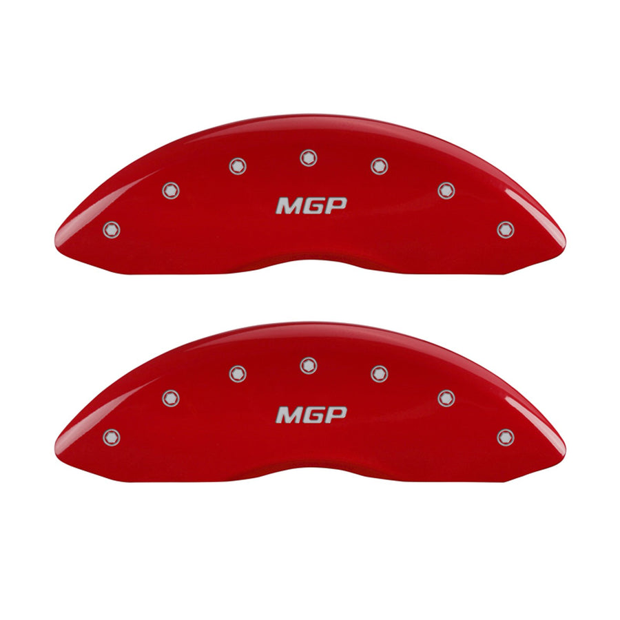 Caliper Covers MGP 11213SMGPRD Red Powder Coat Finish 'MGP' Engraved Caliper Cover with Silver Characters, (Set of 4)