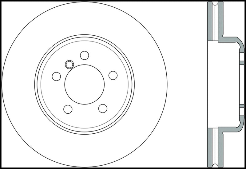 Front Left StopTech 126.34144SL Sport Slotted Brake Rotor