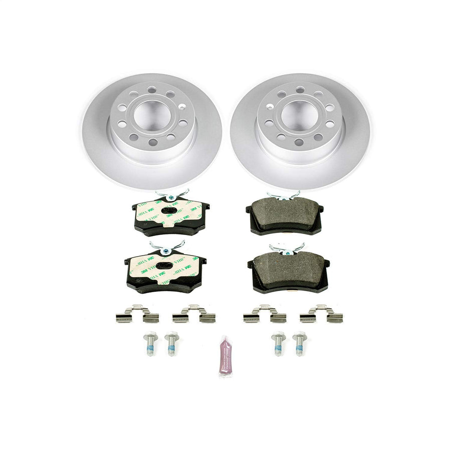 Power Stop Rear ESK5671 Euro-Stop Brake Kit Audi VW For Audi A3, VW Beetle, VW G, VW Golf SportWa, VW Jetta [Model Specific]