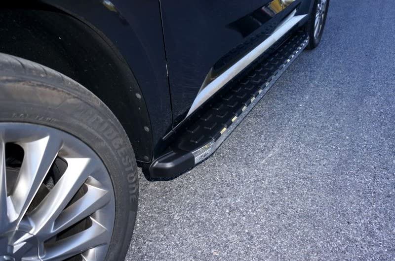 Romik REC Series 58002418-5.5" Black Running Boards with Polished Trim