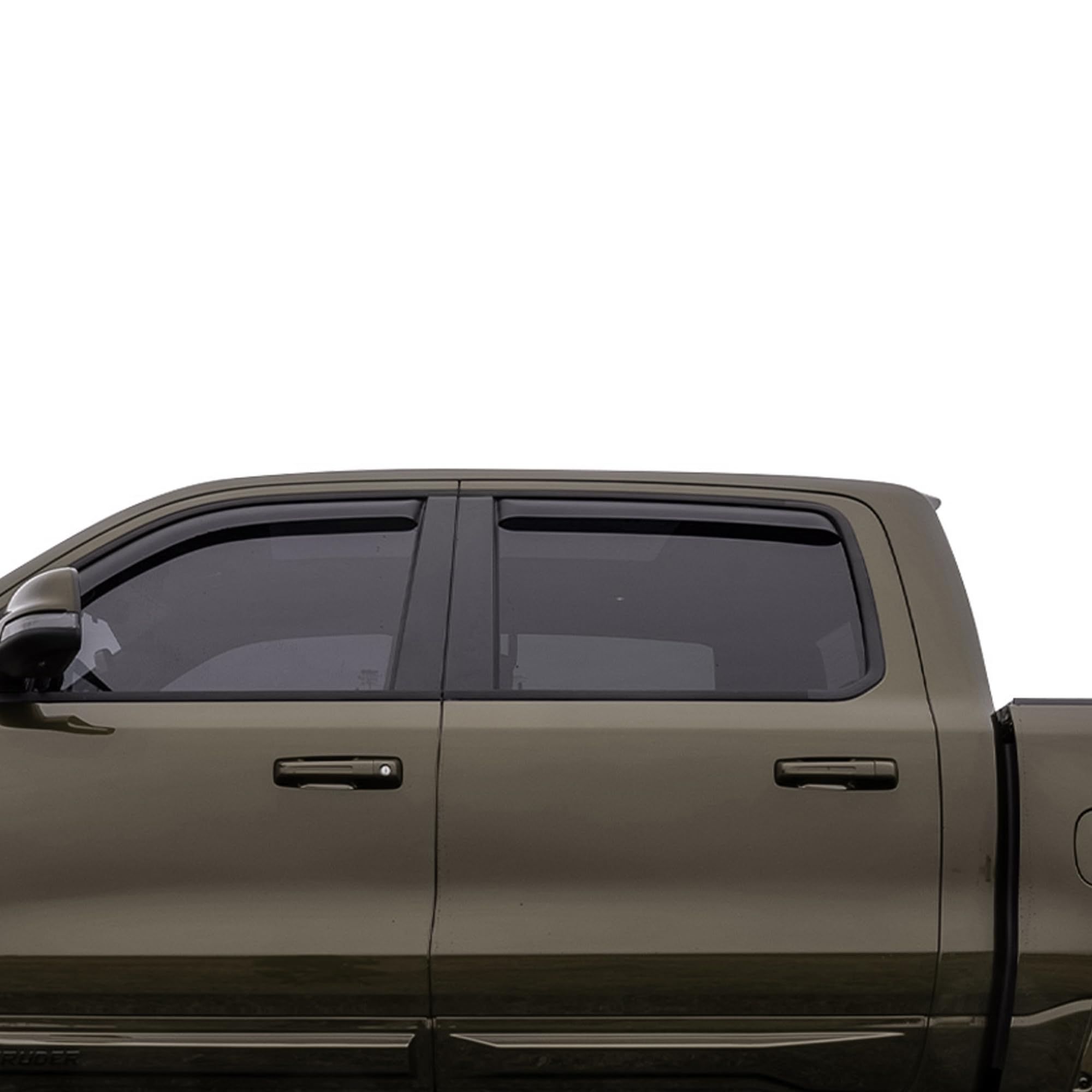 off Road Black Horse [BHOR in Channel Rain Guards/Wind Deflectors Compatible with 2017-2024 GMC Acadia Smoke 4 PCs - 1494263IN