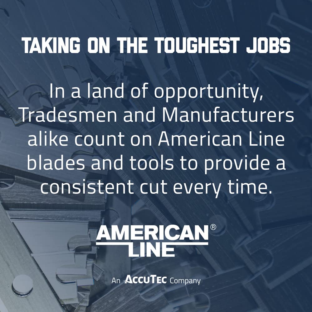 Single Edge Razor Blades American Line - 100-Pack - 0.012" Heavy Duty High Carbon Steel for Extra Durability and Long Life - 66-0448