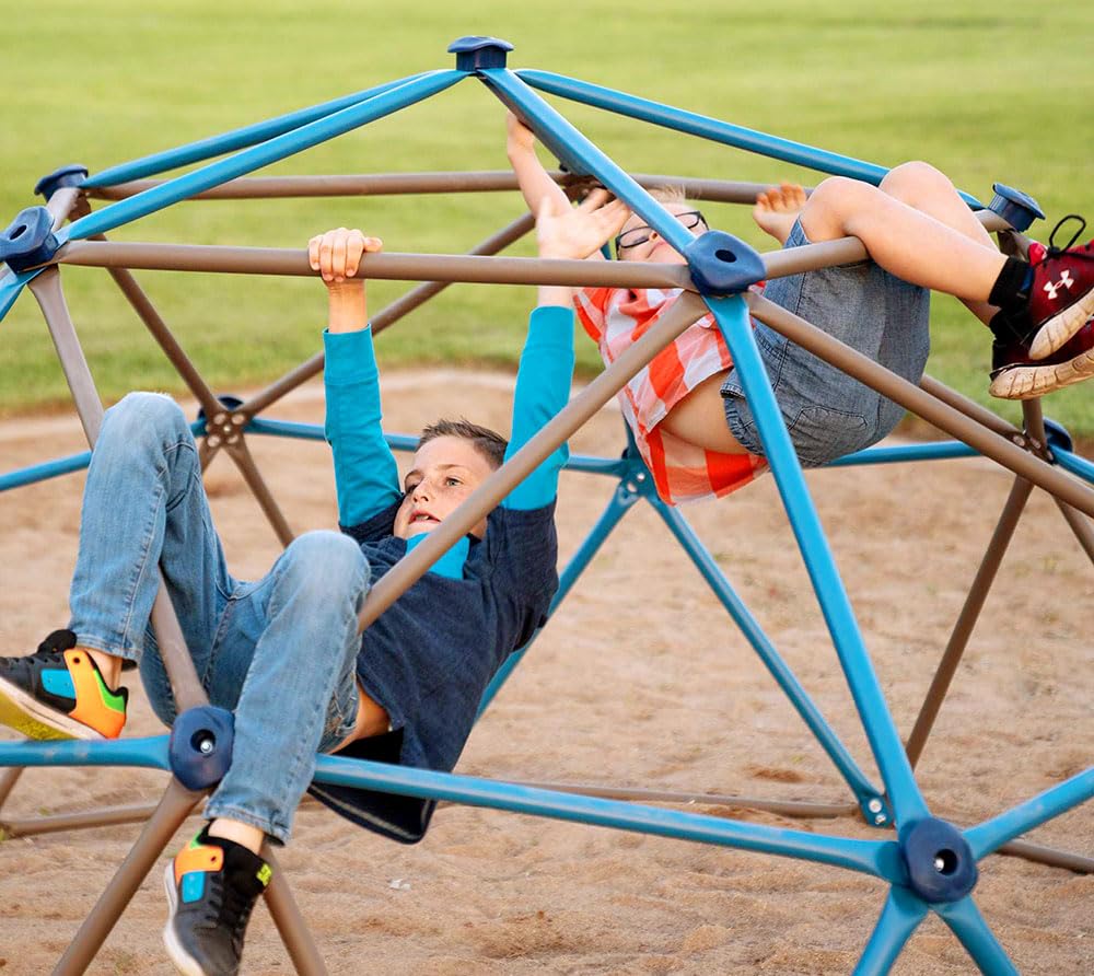 Lifetime Geometric Dome Climber 90939 Jungle Gym, 4.5' High x 9' Wide, Blue & Brown