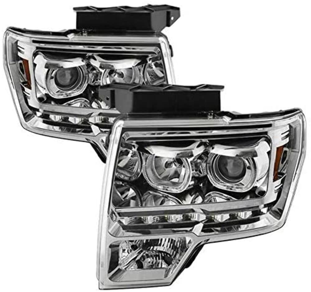 Ford LED Halo Projector Headlight Xtune PRO-JH-FF15009-CFB-C