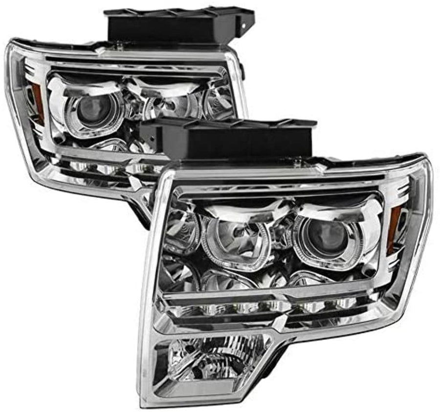Ford LED Halo Projector Headlight Xtune PRO-JH-FF15009-CFB-C