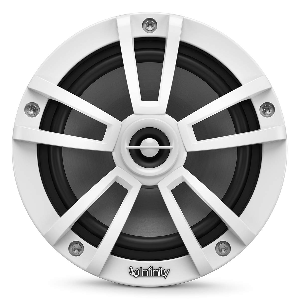 8 Inch Infinity 822MLW Marine RGB LED Coaxial Speakers - White
