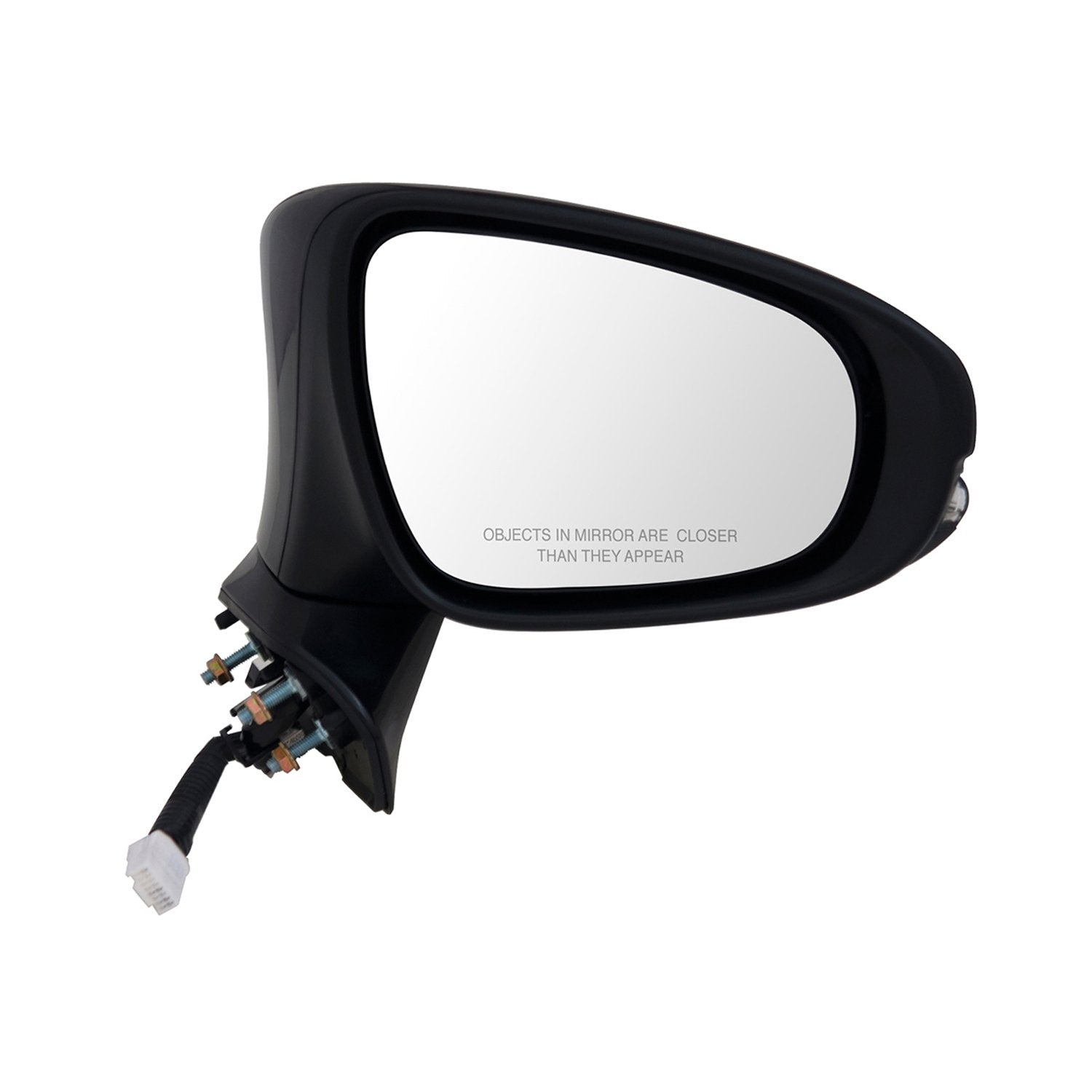 Fit System Mirror Passenger Side for Lexus ES350, ES300H, Textured Black w/PTM Cover, w/Turn Signal, Memory, Puddle lamp, Foldaway, w/o auto dimming, Heated Power