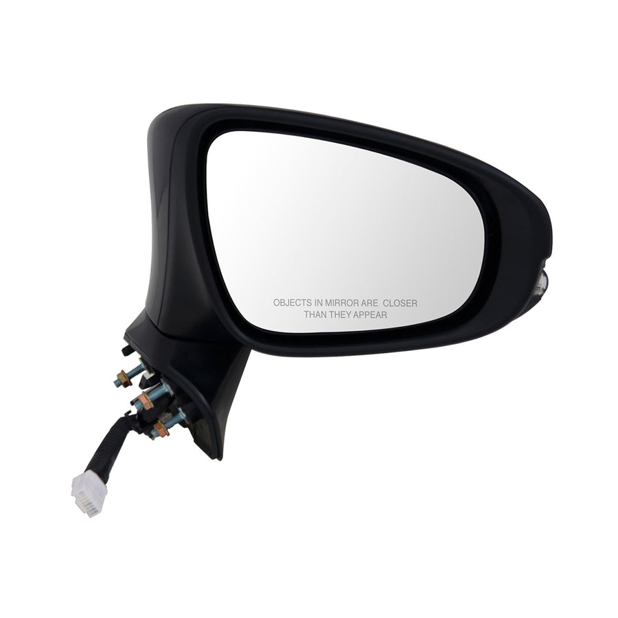 Fit System Mirror Passenger Side for Lexus ES350, ES300H, Textured Black w/PTM Cover, w/Turn Signal, Memory, Puddle lamp, Foldaway, w/o auto dimming, Heated Power