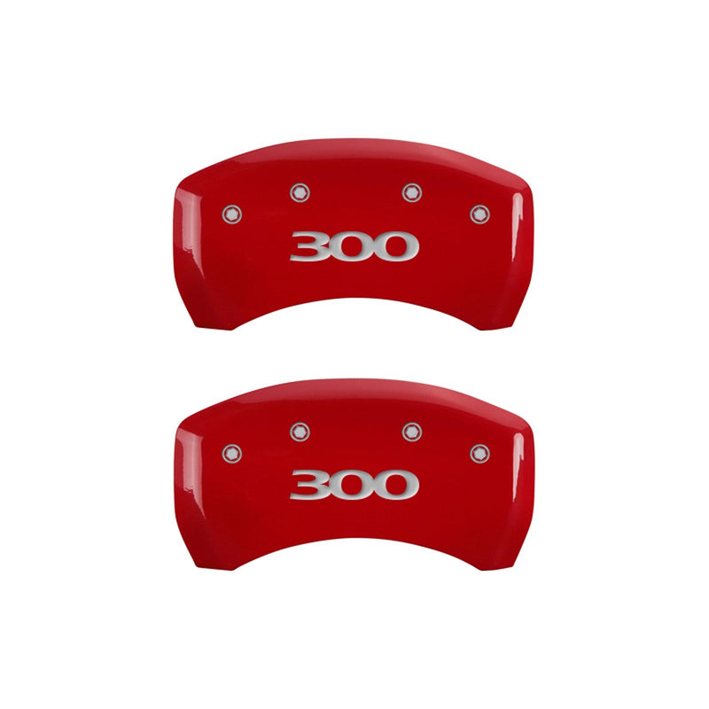 Brake Caliper Covers MGP - 2011-2023 Chrysler 300 - Front and Rear Set - Red