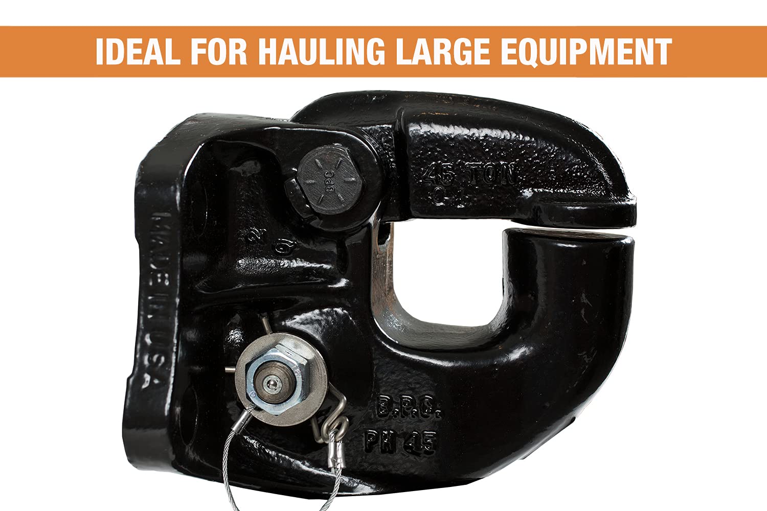 Buyers Products 45 Ton PH45 Pintle Hook, 90,000 Lbs MGTW, 18,000 Lbs MVL Pintle Hitch, Mounting Kit Sold Separately