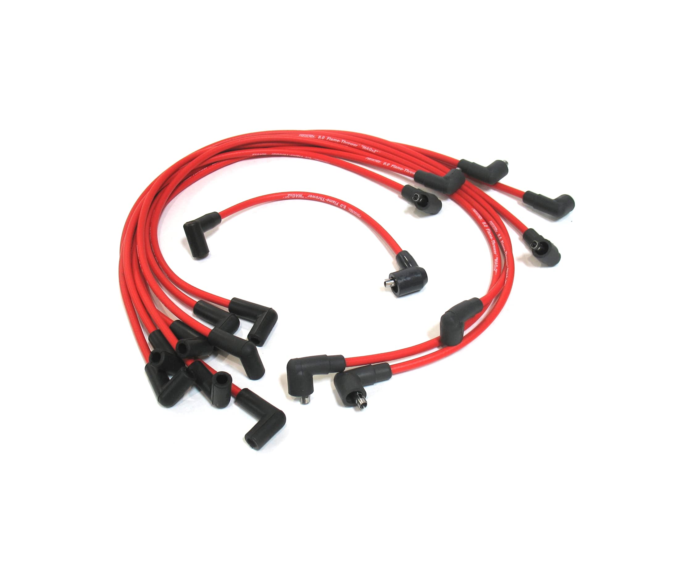 Flame-Thrower Pertronix 808450 Red 8mm 8 Cylinder Spark Plug Wire
