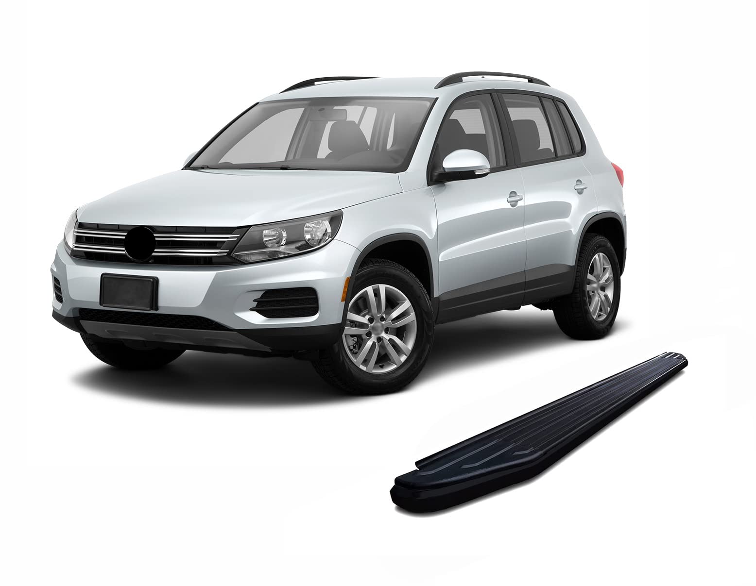 Peerless Black Horse Running Boards Compatible with 2011-2020 Volkswagen Tiguan-PR-W1069BK Black