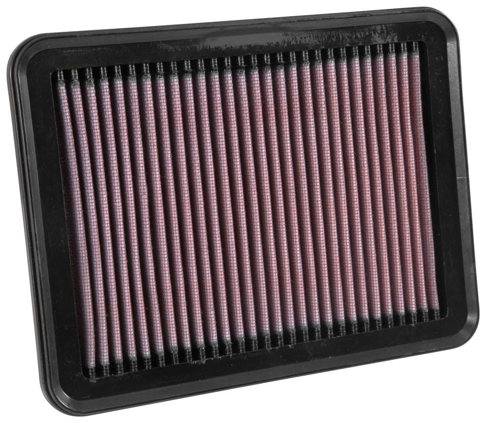 K&N Engine Air Filter: Replacement Car Air Filter, Reusable, Clean Every 75,000 Miles, Washable, Premium: Compatible with 2013-2019 Toyota/Mazda (Yaris, Yaris iA, Mazda 2, 3, CX-3, Demio), 33-5038