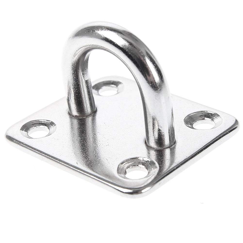 Eye Plate Kathleen0 4 Holes Rectangle Yacht Accessories Marine pe Fixing Hardware with Ring Boat Deck Stainless Steel