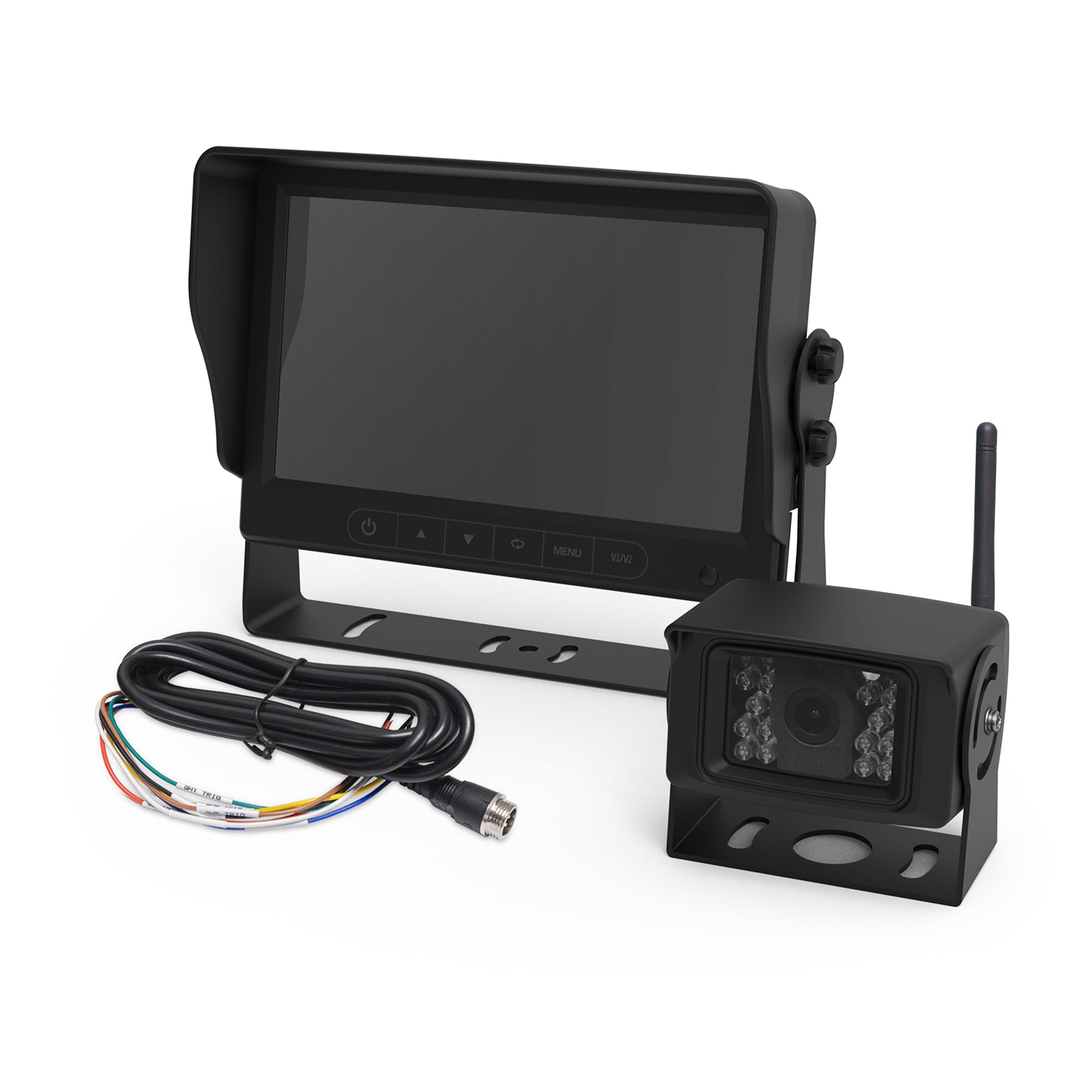 Dashboard Video Camera Kit ECCO K7000B-WK with 7 Inch LCD Color Wireless System