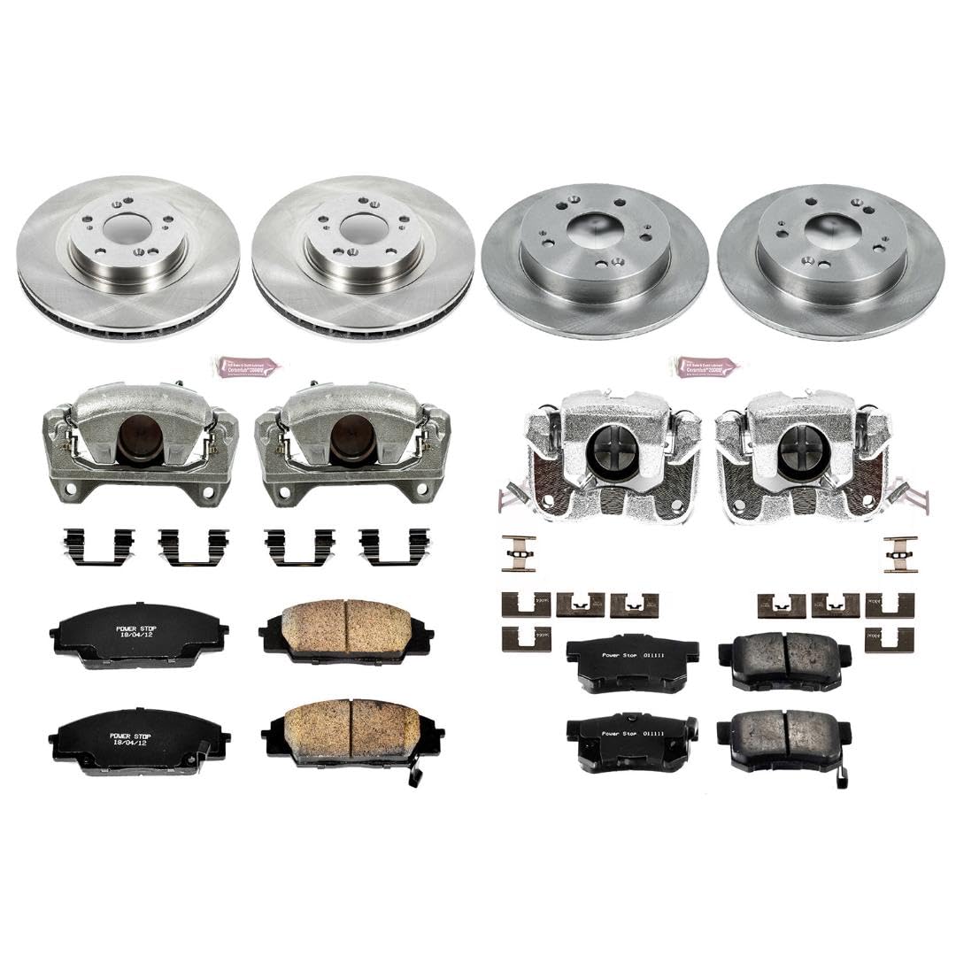 Power Stop KCOE2440 1-Click OE Replacement Brake Kit with Calipers Autospecialty For Honda Civic 2006-2011 [Model Specific]