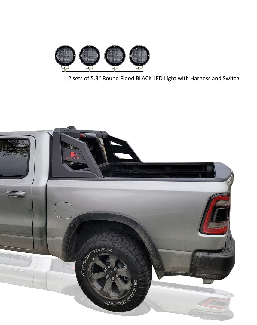 Armour Roll Bar Kit Matte Black Black Horse Compatible with 2005-2021 Nissan Frontier-ARB-NIFRB-PLFB