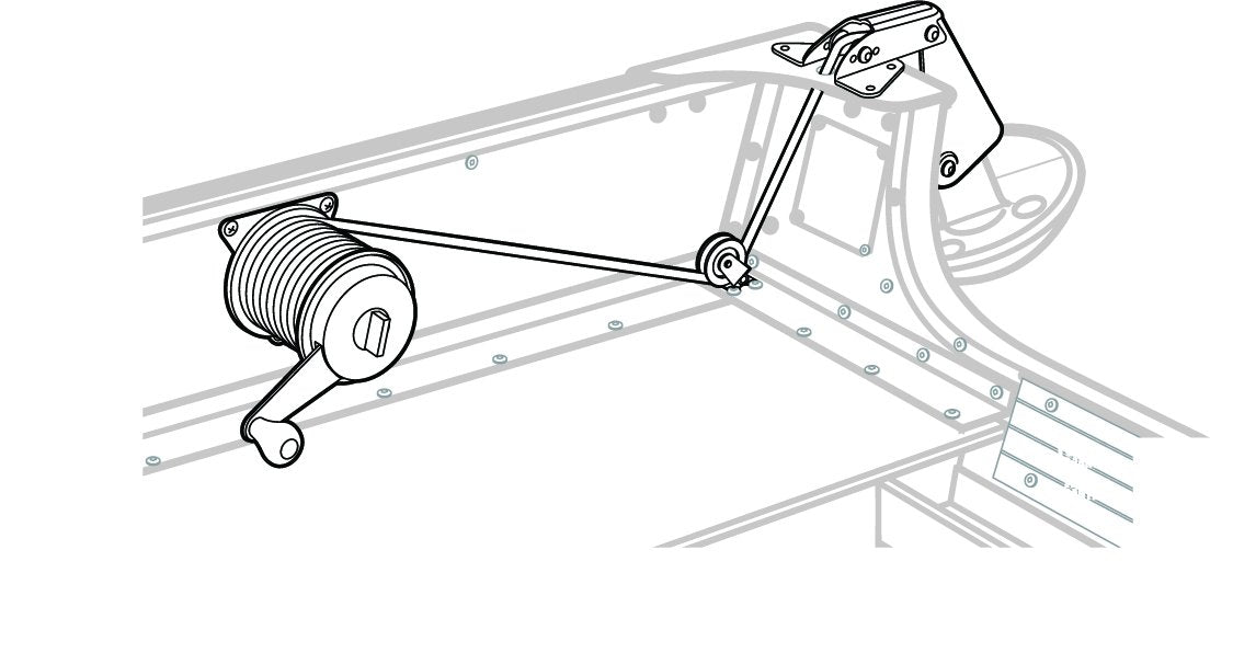 Attwood Anchor Lift System 13710-4, Lifts and Drops Anchor, Heavy-Gauge Steel, Self-Lubricating Nylon Wheels