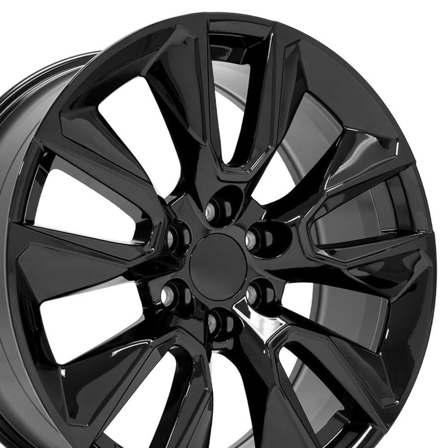 22 Inch OE Wheels CV32 Rim Fits Silverado 1500 Style 6x139.7 22x9 Gloss Black - Hollander 5916 (1)