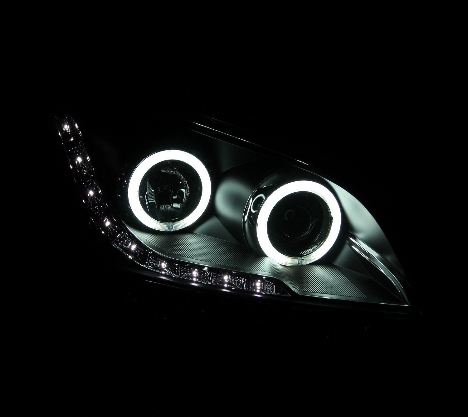 Chrome/Clear/Amber Halogen Projector Headlight AnzoUSA for Kia Soul