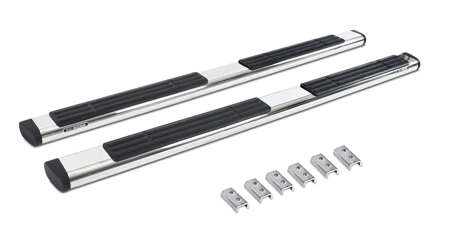 6" Go Rhino OE Xtreme Sidesteps & Brackets | Stainless Steel, Polished | 686451687PS | Fits 2020-2024 Jeep Gladiator JT, 4-Door