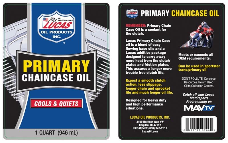 Primary Chaincase Oil Lucas Oil 10790 - 1 Quart
