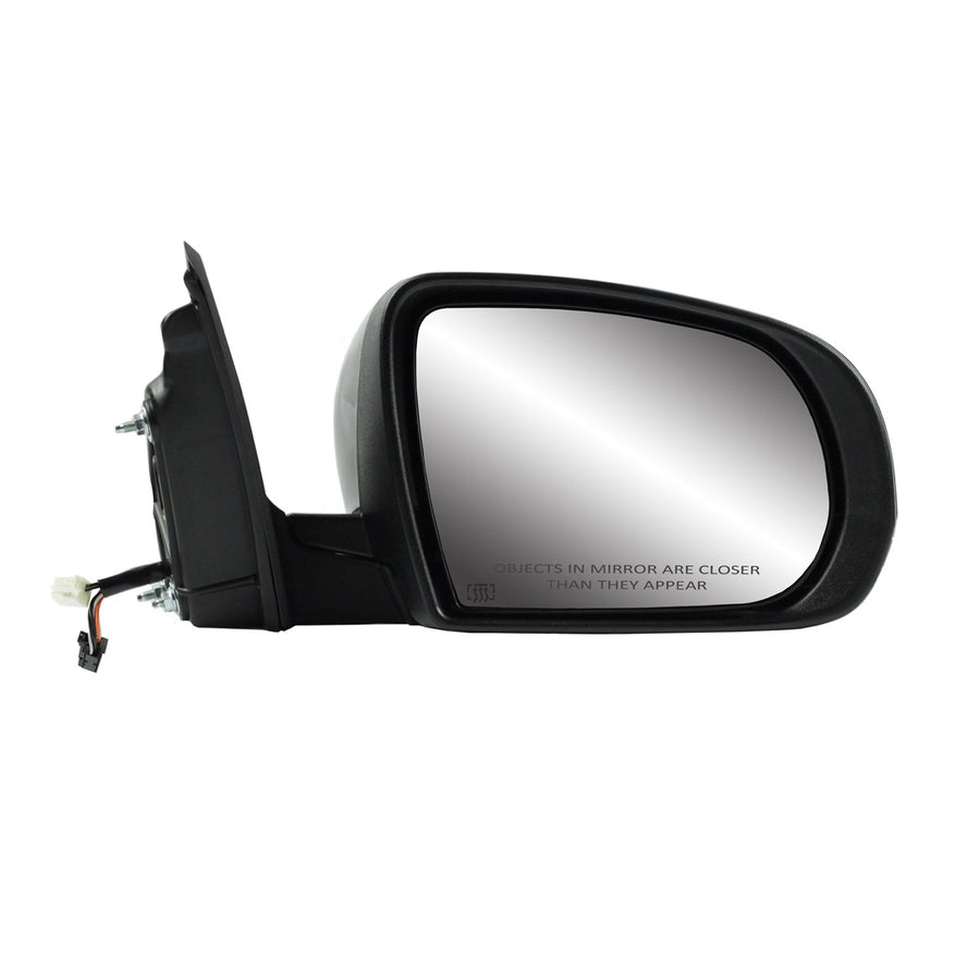 Mirror Passenger Side for Jeep Cherokee, Code GUU, Textured Black w/PTM Cover, w/Turn Signal, Puddle lamp, Memory, Foldaway, w/o Blind spot Detection System, Heated Power