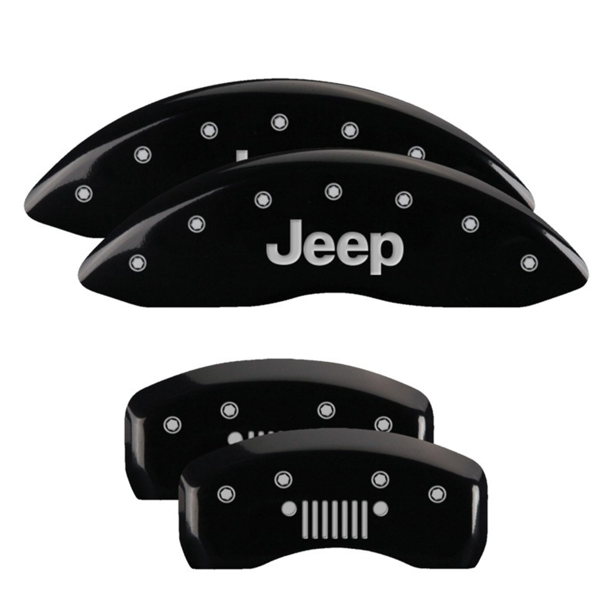 Brake Caliper Covers MGP Compatible with 2020+ Gladiator (Black - Jeep/Grill)