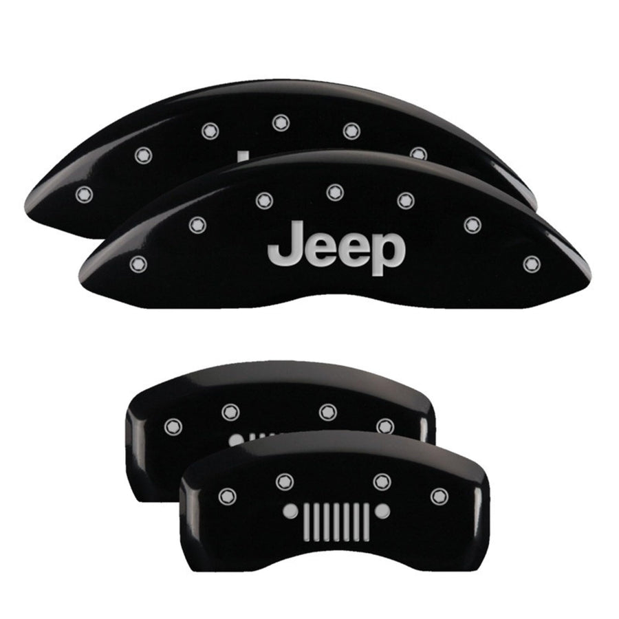 Brake Caliper Covers MGP Compatible with 2020+ Gladiator (Black - Jeep/Grill)