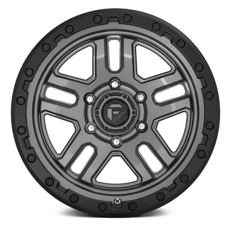 17x9 D701 AMMO, Bolt Pattern: 6x5.5/, Offset: -12, MATTE GUN METAL BLACK BEAD RING, set of 1