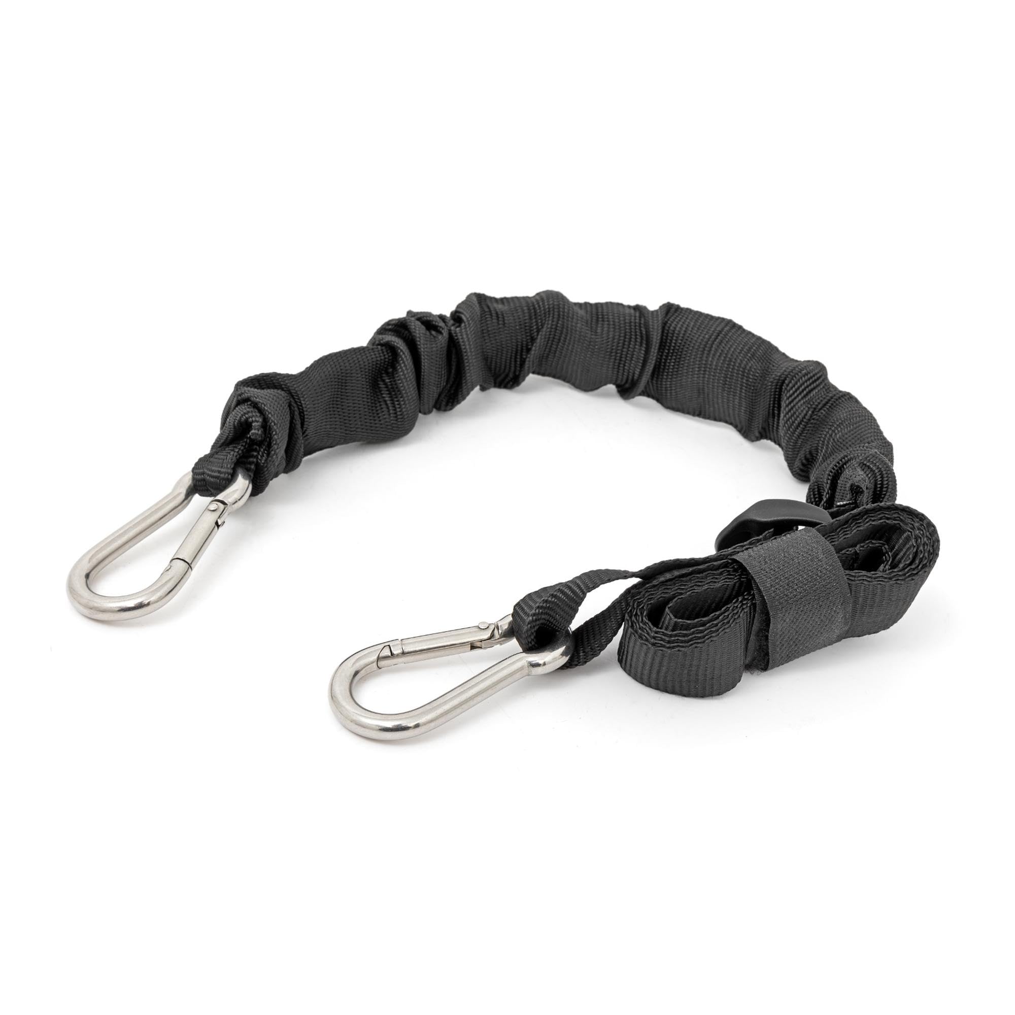 Rough Country 1" x 6 ft Elastic Straps with Carabiner Ends, Adjustable from 22" to 62" (Set of 2)