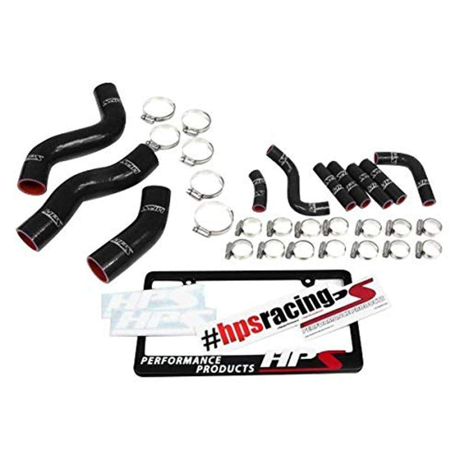 Black HPS 57-1441-BLK Silicone Radiator and Pesky Heater Hose Kit Coolant