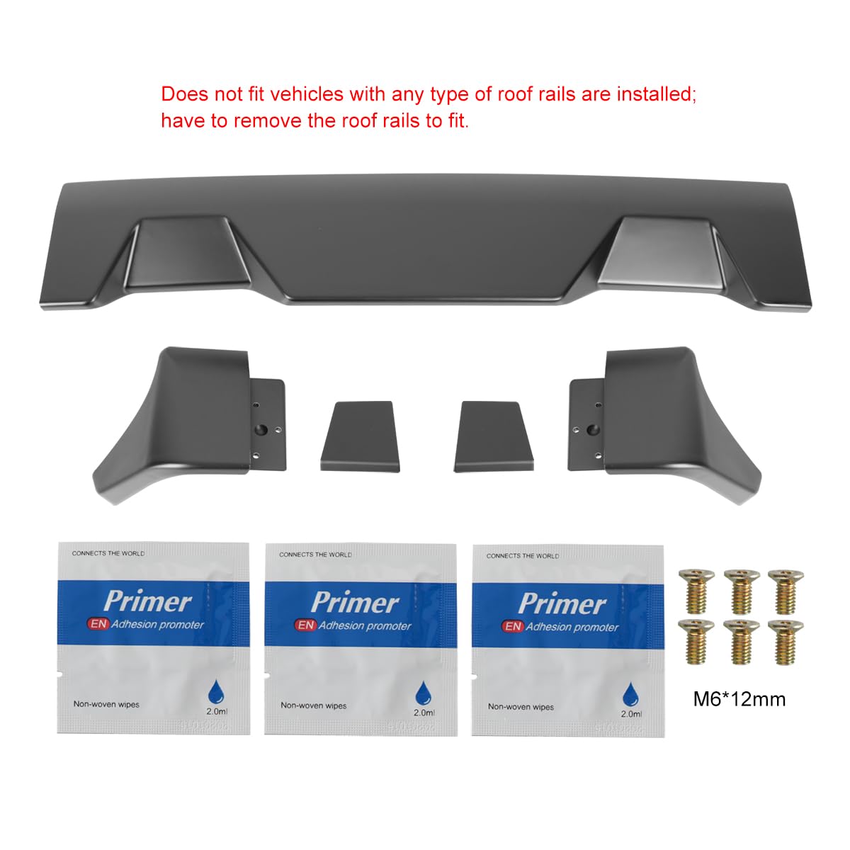 Matte Black ABS Cab Roof Spoiler Spec-D Tuning for 2007-2013 Toyota Tundra Models