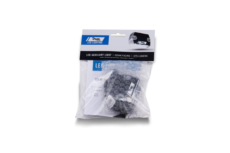 A.R.E. RealTruck Rival Lighting System | 23705-80151 | Down Facing LED Auxiliary Light, Black Housing/White Light