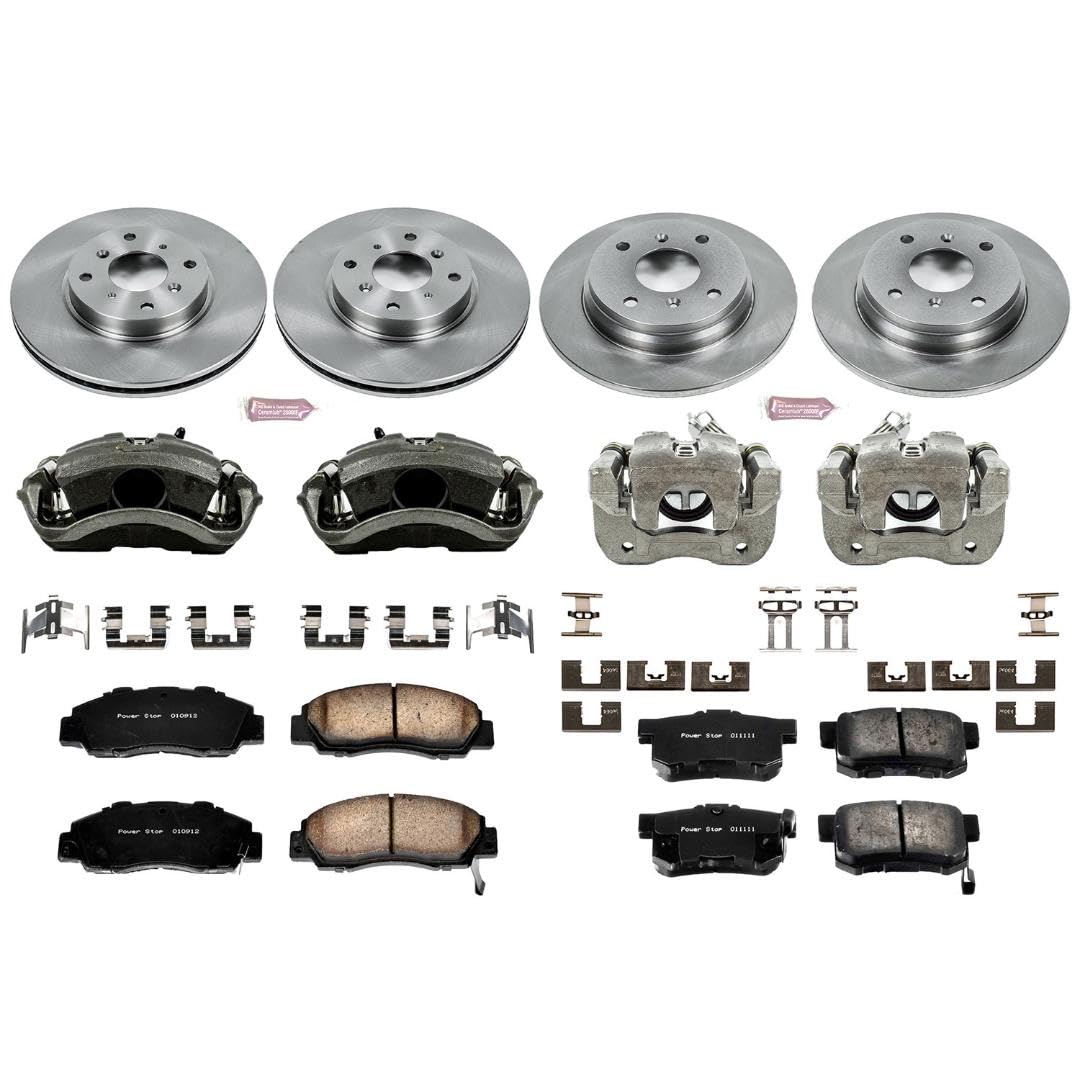 Power Stop KCOE1038 1-Click OE Replacement Brake Kit with Calipers Autospecialty For Honda Prelude 1993-1996 [Model Specific]