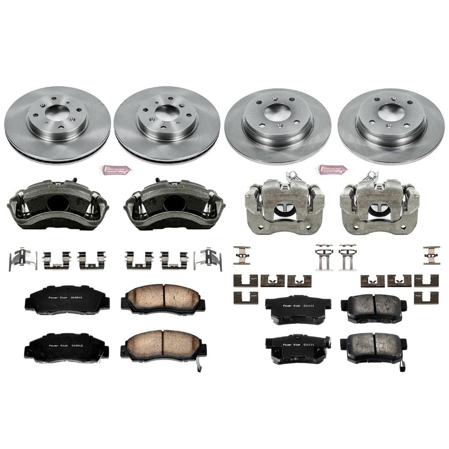 Power Stop KCOE1038 1-Click OE Replacement Brake Kit with Calipers Autospecialty For Honda Prelude 1993-1996 [Model Specific]