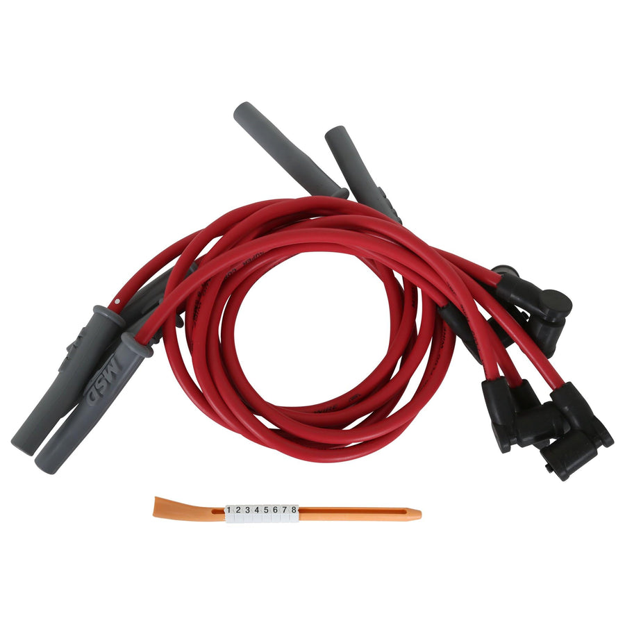 Super Conductor MSD 32889 Spark Plug Wire Set, Red
