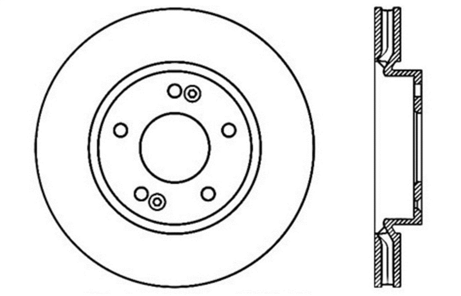 Sport Drilled/Slotted Brake Rotor StopTech 127.50024R (Front Right), 1 Pack