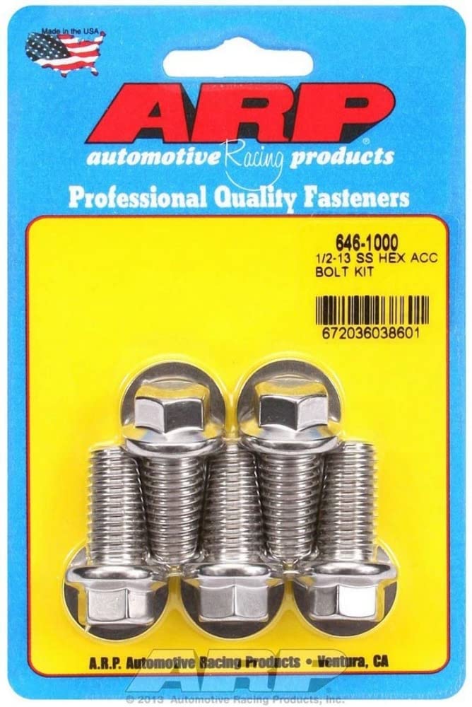 1/2-13 ARP x 1.000 6pt SS Bolt Kit 5pk