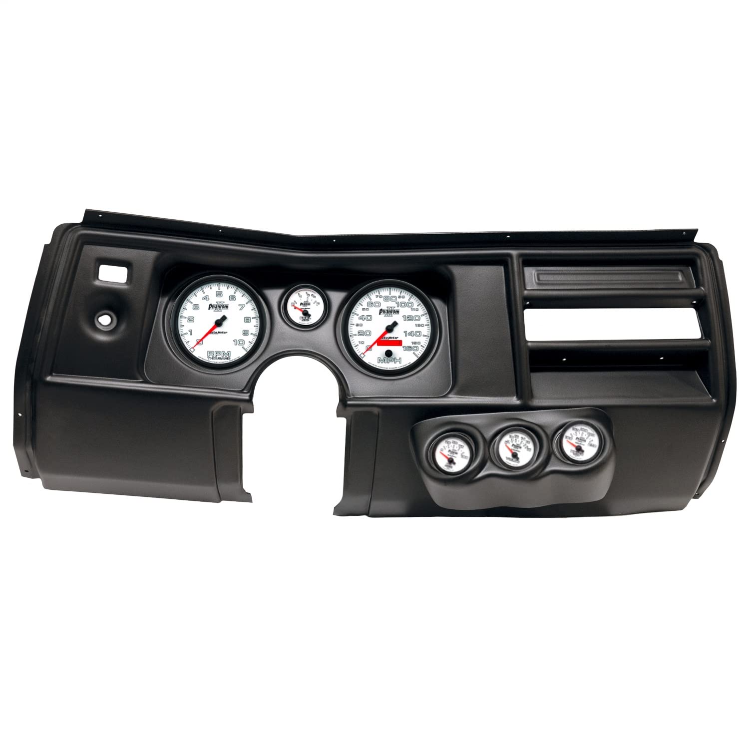 AutoMeter Dash Kit Direct Fit, (5" X2, 2 1/16" X4), Chevy Chevelle No Vent 69, Phantom Ii (2910-10)
