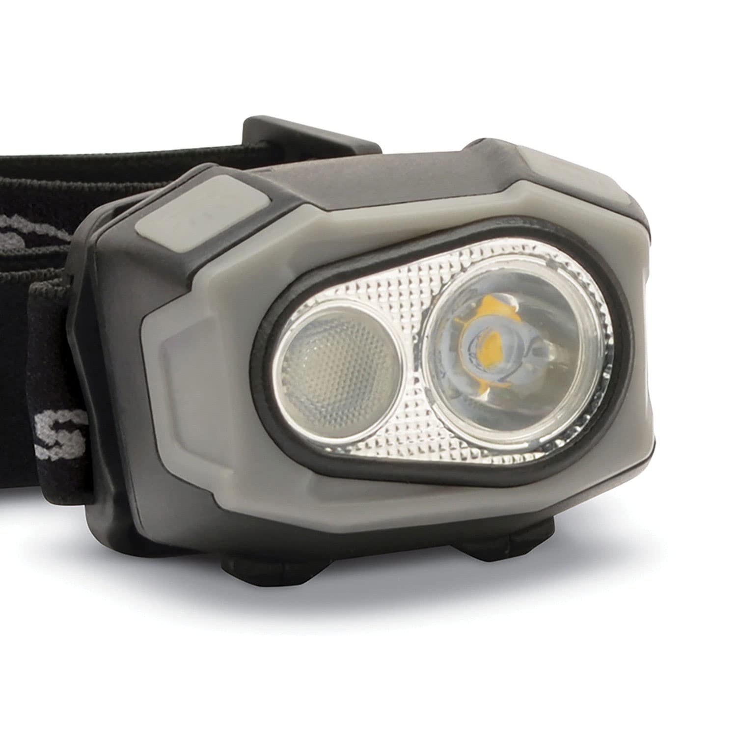Eflex Cyclops Headlamp Tactical Durable Lightweight Compact Adjustable Headband Bright 4 Color LED 400 Lumen Rechargeable Head Flashlight USB Charging Cable Included