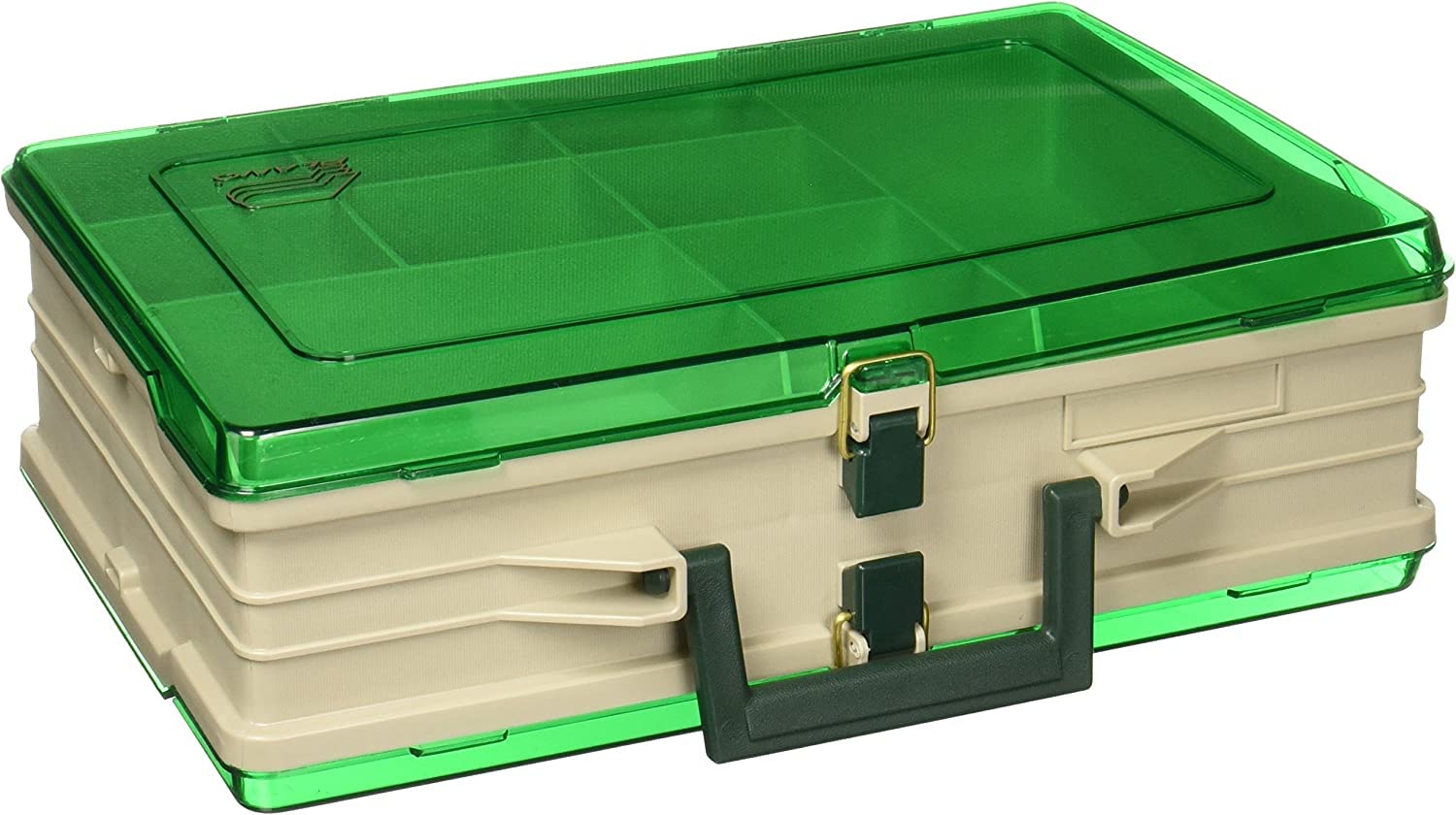 Plano Tackle Box Magnum Double Side Sandstone/Green 1119, Premium Storage, Multi