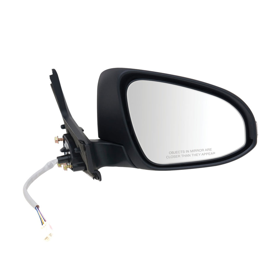 Toyota Prius C Hatchback Passenger Side Mirror, Textured Black w/PTM Cover, w/Turn Signal, Foldaway, Power